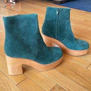 Beautiful Charolette Stone PAZ boot in Emerald. New, never worn.